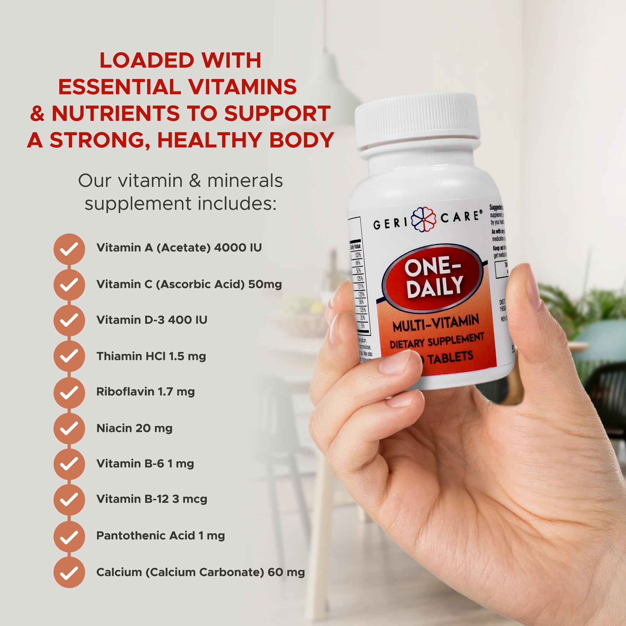 GeriCare One-Daily Multi-Vitamin & One-Daily Multi-Vitamin + Minerals Bundle – Complete Daily Nutritional Support with Essential Minerals for Energy GeriCare uk supplements