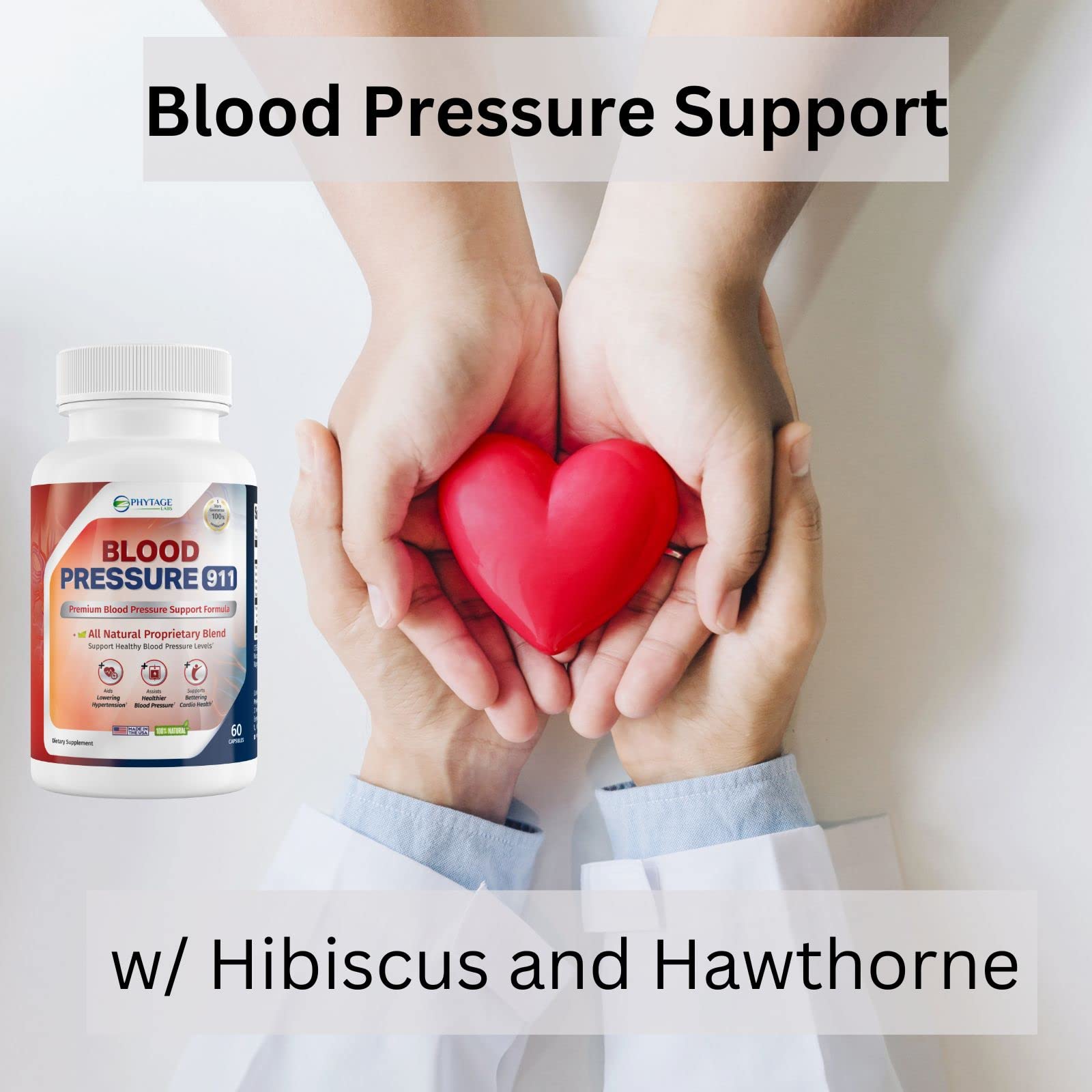 Phytage Labs Blood Pressure 911 Premium Supplement - BP Support Pills. 60 Capsules Phytage Labs uk supplements