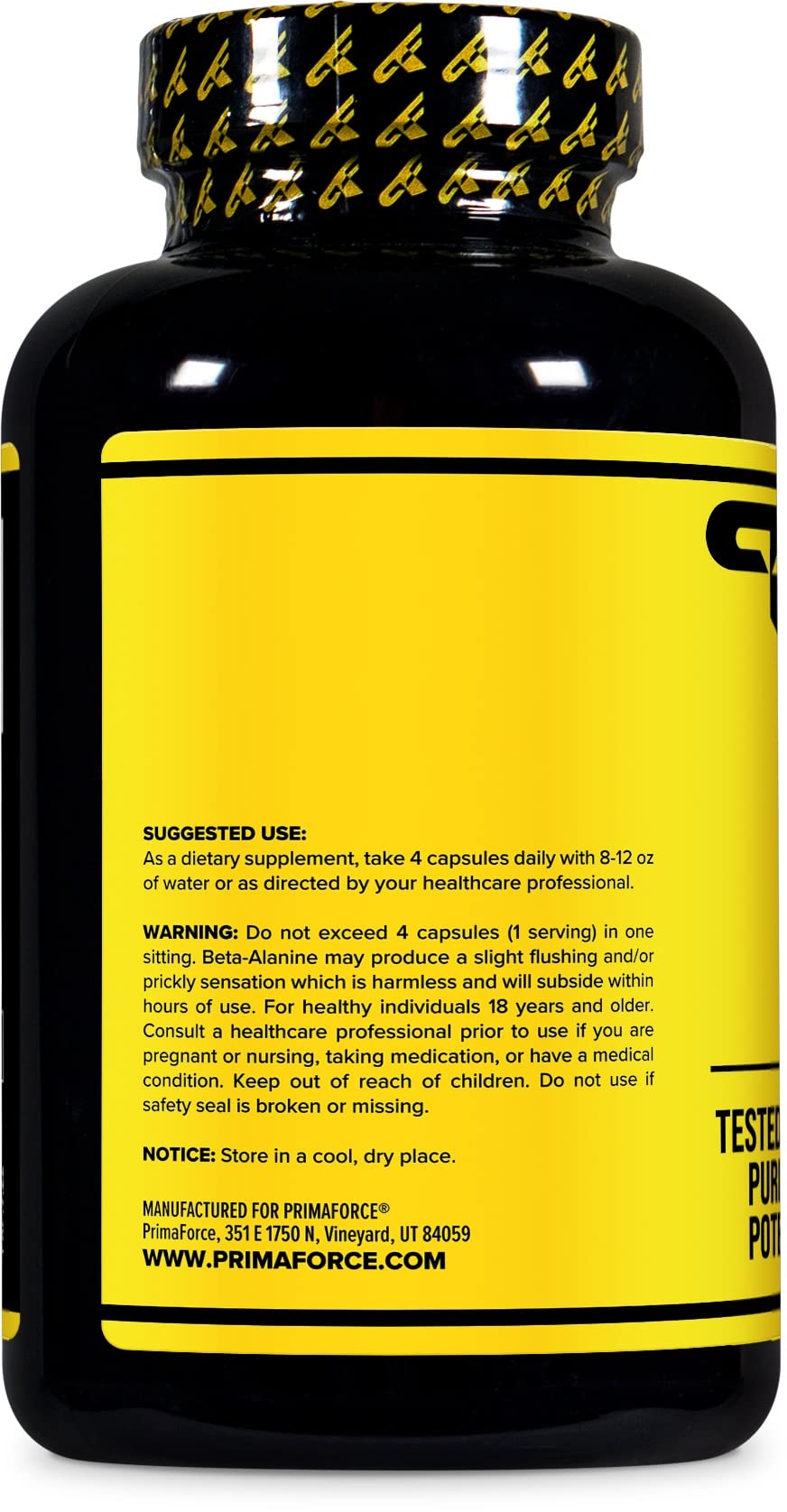 Primaforce Beta Alanine Capsules 3,400mg, 180 Capsules (45 Servings) - Potent Beta Primaforce uk supplements