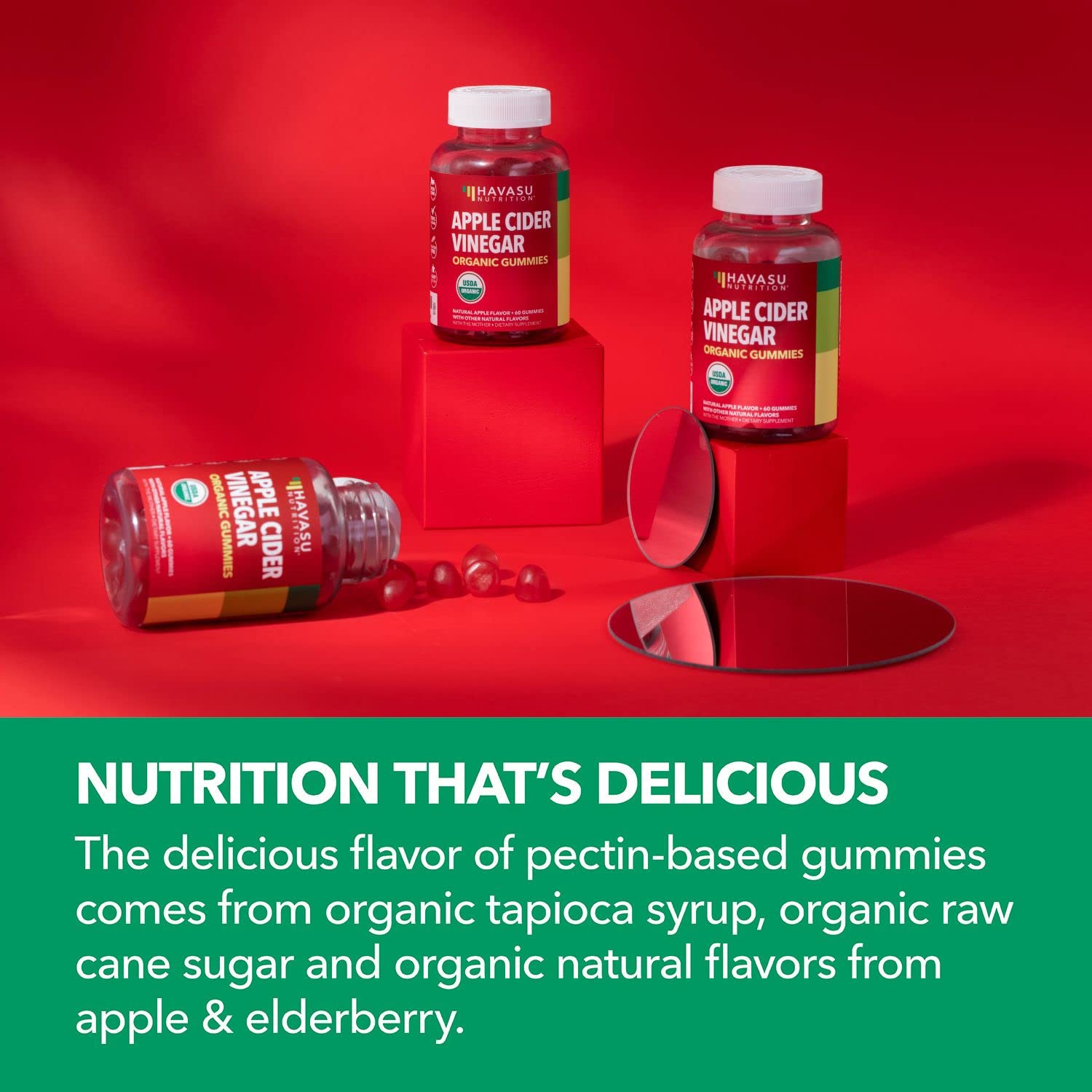 Organic Apple Cider Vinegar Gummies Detox | The Mother Enzyme | ACV Gummy HAVASU NUTRITION uk supplements