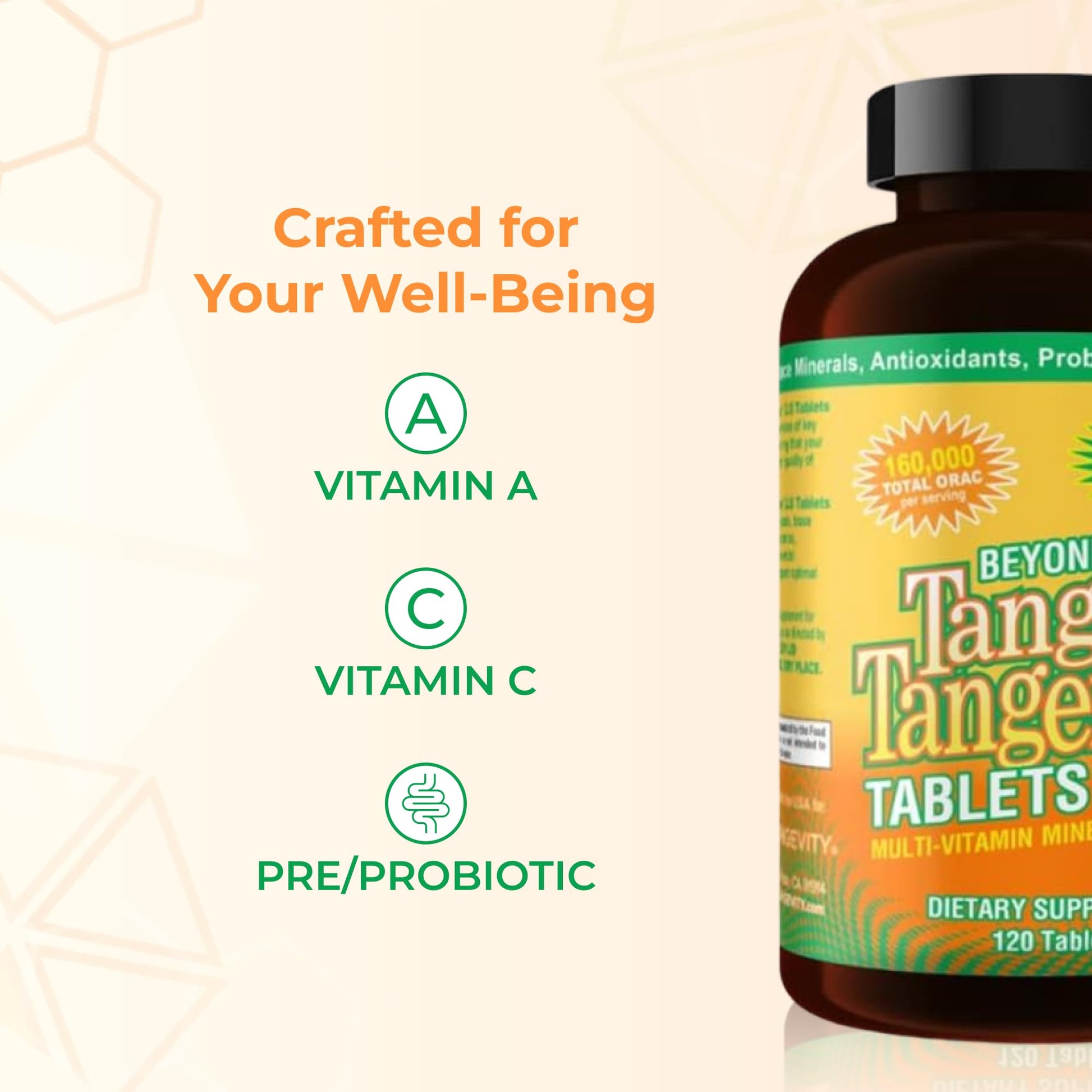 Youngevity Beyond Tangy Tangerine 2.0 Multi-Vitamin & Mineral Complex - Made with Natural & Whole Foods | 160,000 ORAC | 120 Tablets - 2-Pack Youngevity uk supplements