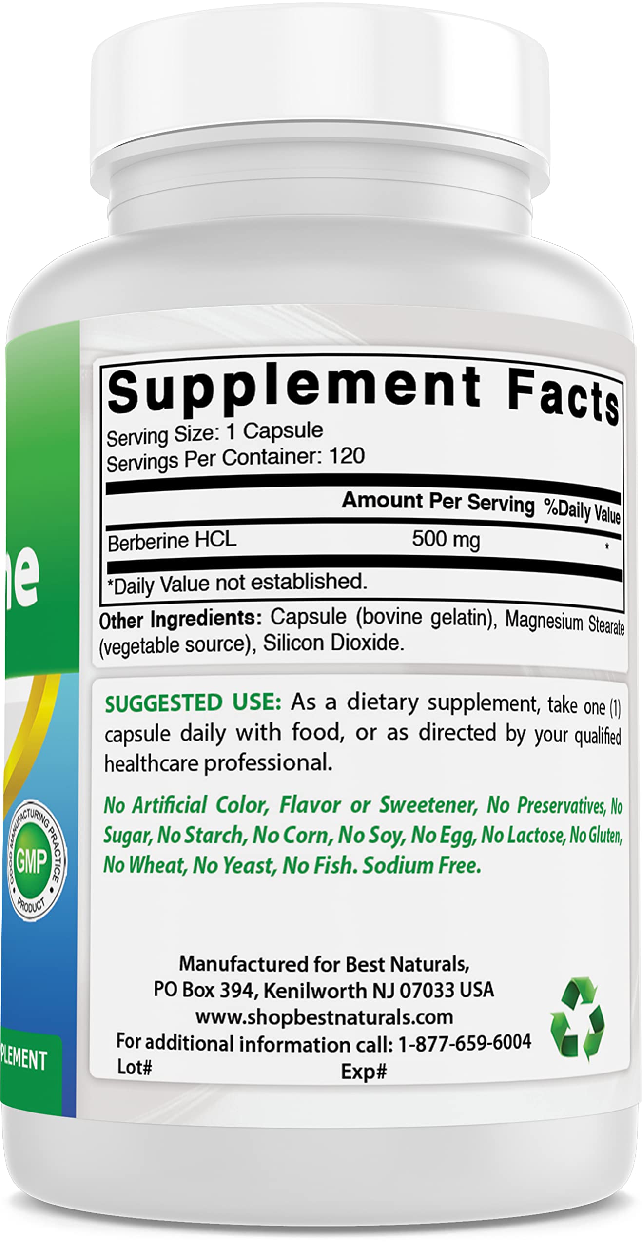 Best Naturals Berberine 500mg 120 Capsules - Supports Immune Function, Cardiovascular Best Naturals uk supplements