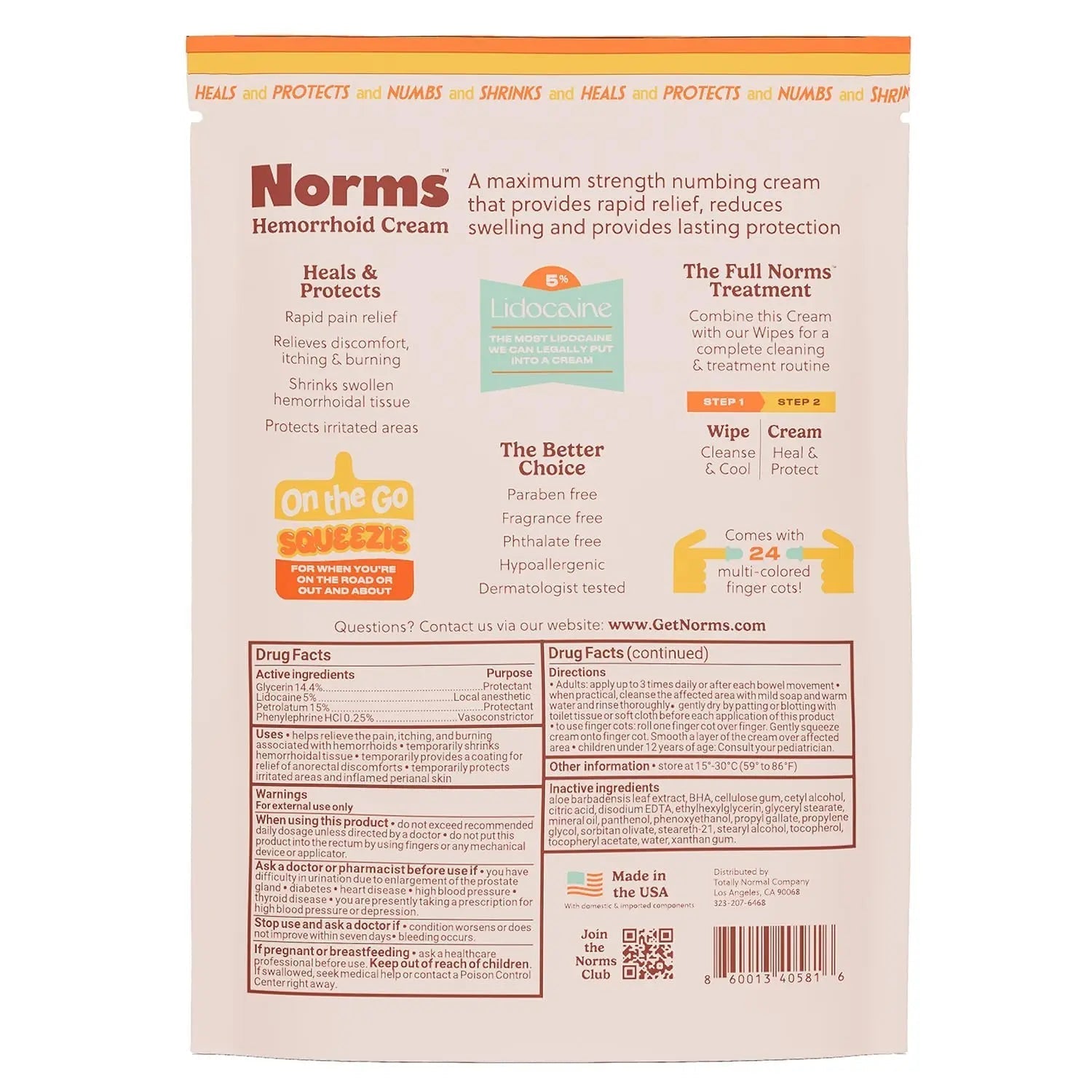 Norms Squeezies Lidocaine Hemorrhoid Cream, Discreet Single Use Travel Packets, 5% Lidocaine, Phenylephrine, Aloe and Glycerin – Numbing, Soothing & Swelling Relief On the Go, 12 Count Norms uk supplements