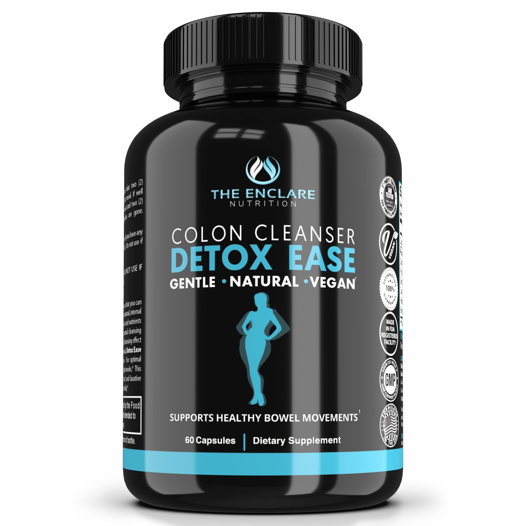 Detox Ease, Colon Cleanse Detox, Healthy Bowel Movements, Digestive Health, Urinary Tract THE ENCLARE NUTRITION uk supplements