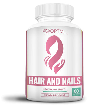 OPTML Hair and Nail Vitamins for Hair Growth and Thickness, Biotin-Infused Hair Pills, Hair Vitamins for Faster Hair Growth and Healthy Nails, for Women and Men, 60 Capsules OPTML uk supplements