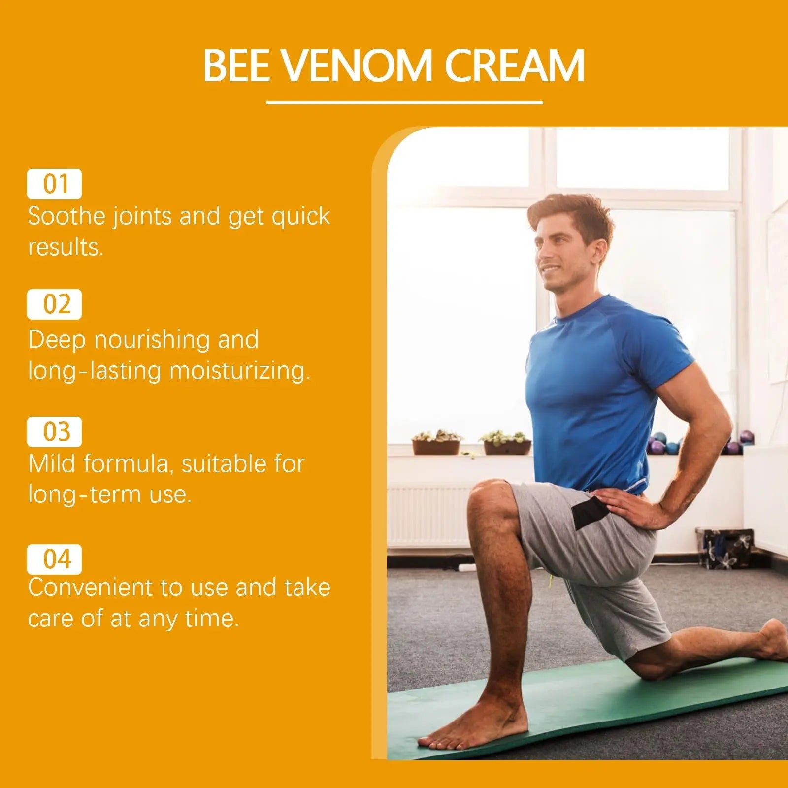 2 PCS Bee Venom Joint and Bone Cream, Bees Venoms Cream Relief Gel for Back, Knee, Hands, Neck, Feet Generic uk supplements