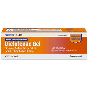 HealthCareAisle Diclofenac Gel, 1%, Arthritis Pain Relief - 100 g tube - Original Prescription Strength (NSAID) HealthCareAisle uk supplements