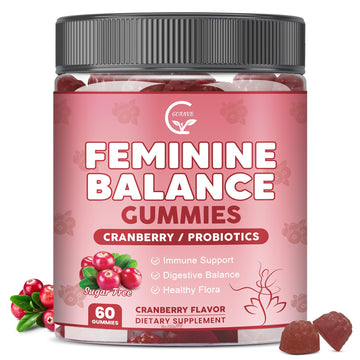 GORNVB Premium Feminine Balance Gummies for Women, Support pH Balance & Vaginal Probiotics Health Gummies with Cranberry Pineapple Powder, D-Mannose, Sugar Free, Gluten Free, Vegan GORNVB uk supplements