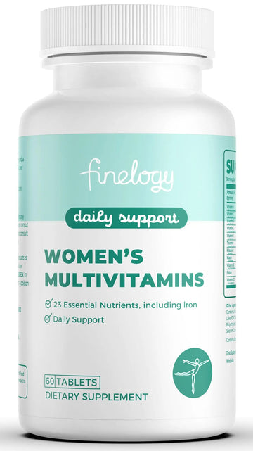finelogy Womens Multivitamin - Essential Nutrients with Iron, Vitamins A, C, D3, K, B6 and B12 Supplements for Women’s Health, Energy Hair Skin & Nails finelogy uk supplements