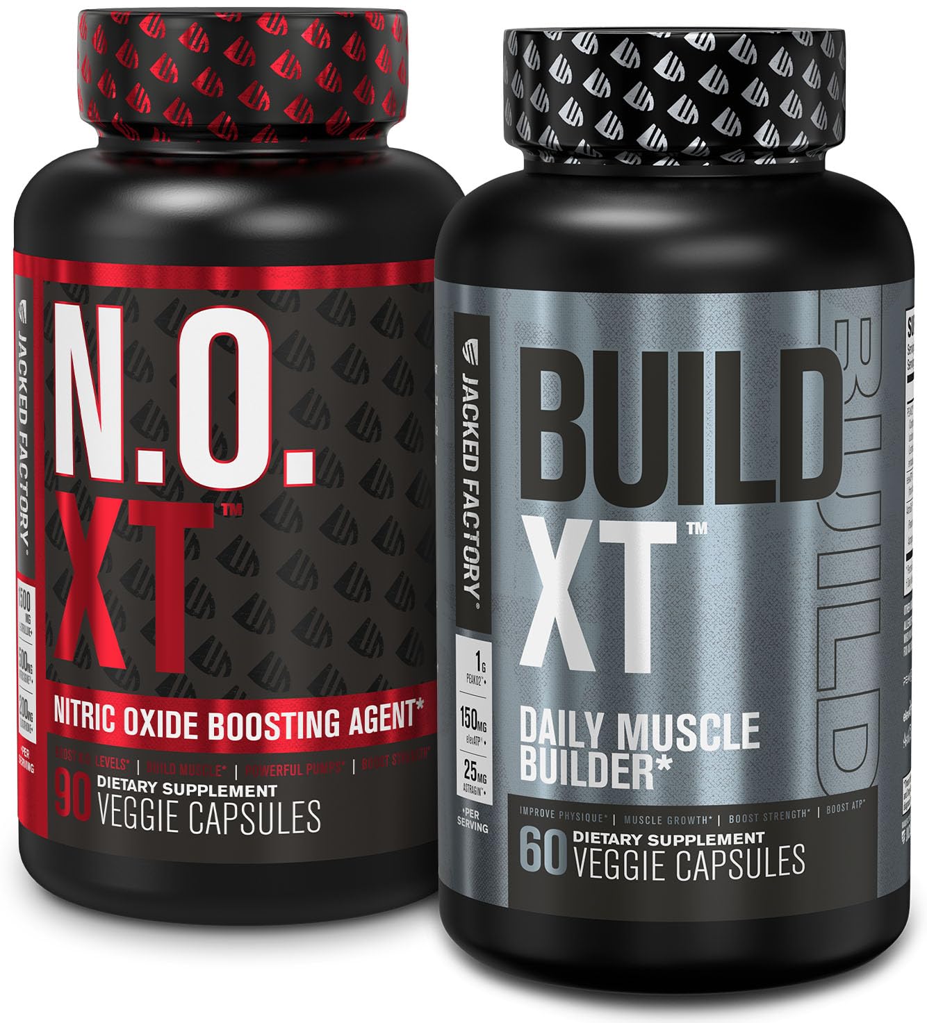 Jacked Factory Muscle Builder Supplement Stack - Build-XT Muscle Builder & N.O. XT Nitric Jacked Factory uk supplements