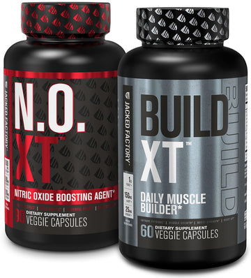 Jacked Factory Muscle Builder Supplement Stack - Build-XT Muscle Builder & N.O. XT Nitric Jacked Factory uk supplements