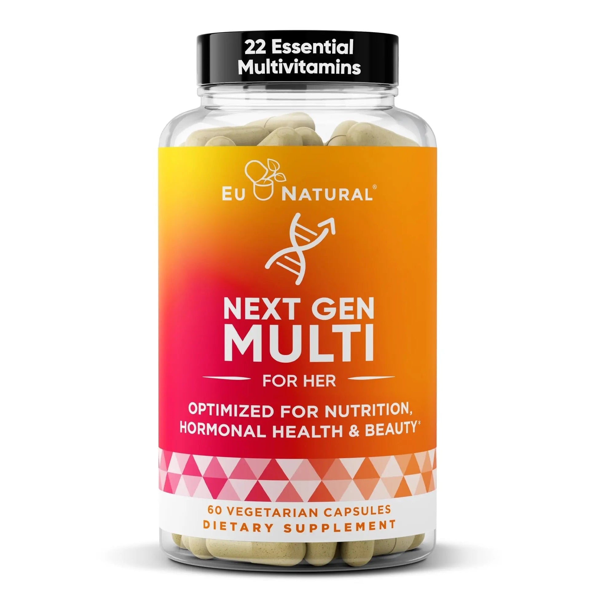 Next Gen Multivitamin for Women – 22 Optimized Vitamins for Immunity, Beauty, Brain, Energy, Bones and Heart – Vitamin C, D, E, K, Iron, B6 and DHA Eu Natural uk supplements