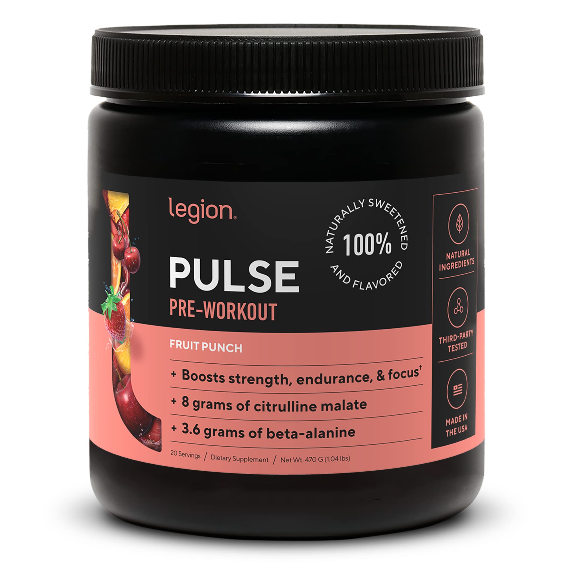 LEGION Pulse Pre Workout Supplement - All Natural Nitric Oxide Preworkout Drink to Boost LEGION uk supplements