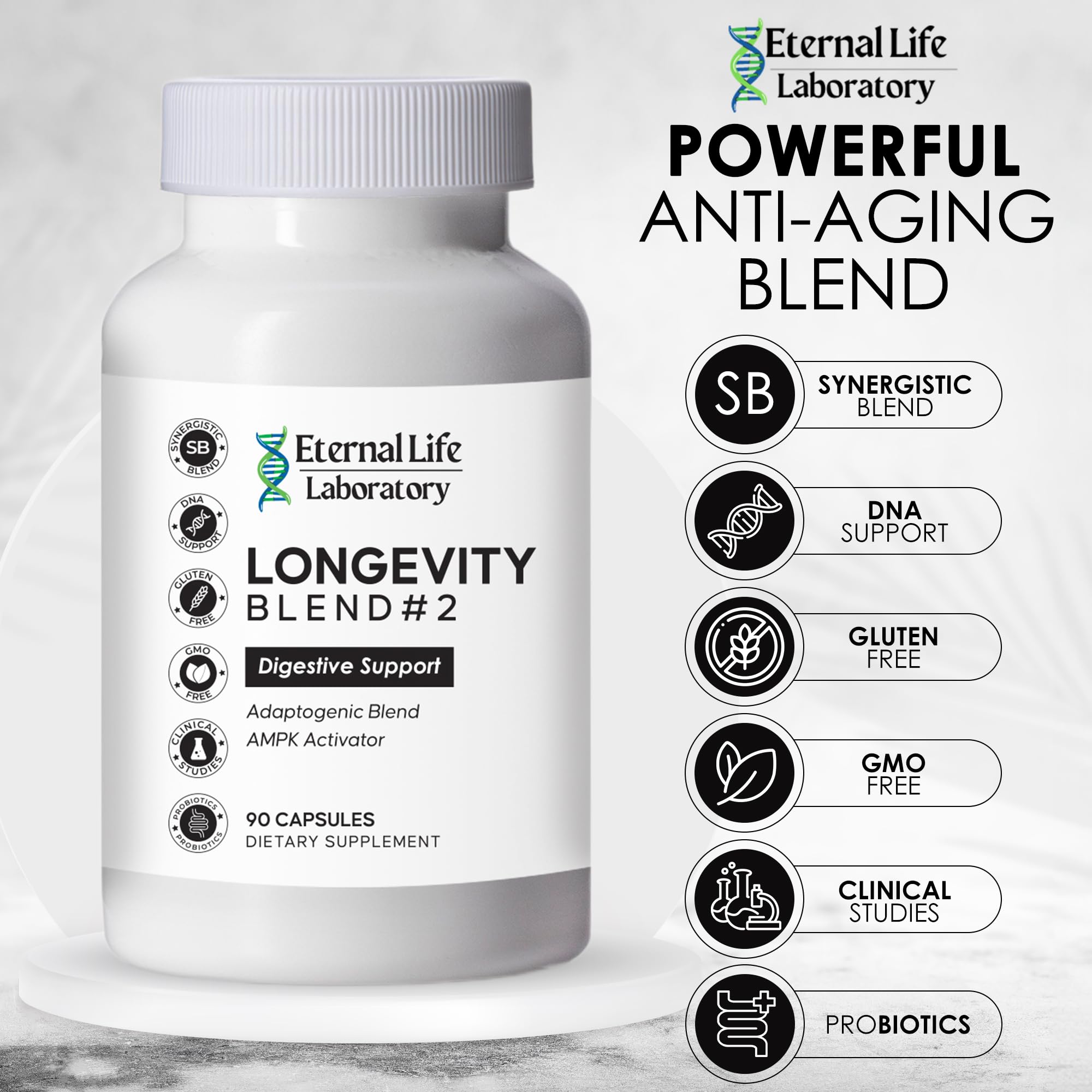 Probiotics for Women and Men, Daily Probiotic Supplement Probiotics and Triphala, Green Tea Extract - Anti-Aging Gut Health Optimizer - Intestinal, Colon & Digestive Health - 90 Capsules Eternal Life Laboratory uk supplements