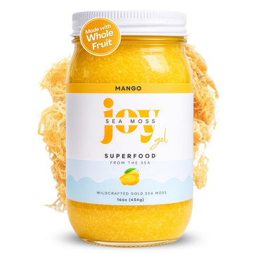 Joy Sea Moss Wildcrafted Irish Sea Moss Gel 16 oz | Made in USA | Gold Seamoss Superfood | Rich in Vitamins & Minerals | Real Fruit | Nutritional Supplement | Mango Joy Sea Moss uk supplements