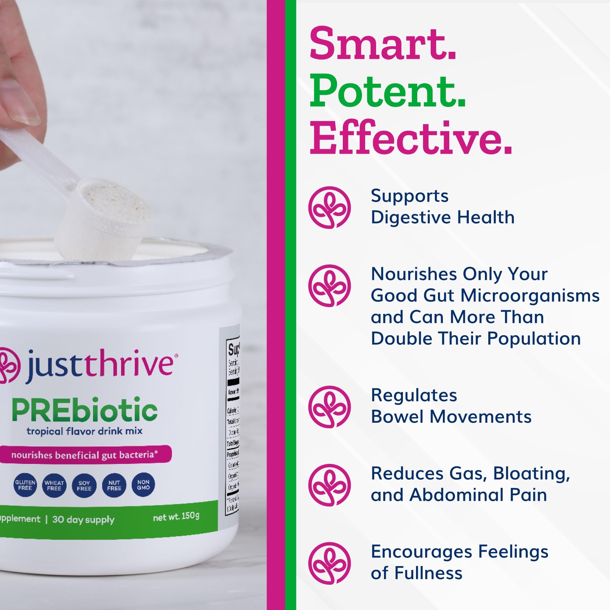 Just Thrive PREbiotic Powder - Digestive and Immune Support Supplement, 150 g Just Thrive uk supplements