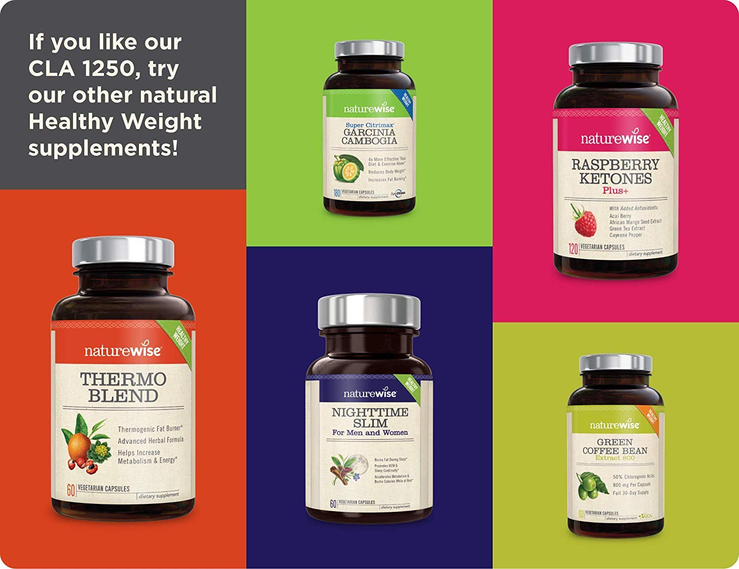 NatureWise CLA 1250 Support Exercise Naturally (2-Month Supply), Support Fitness goals NatureWise uk supplements
