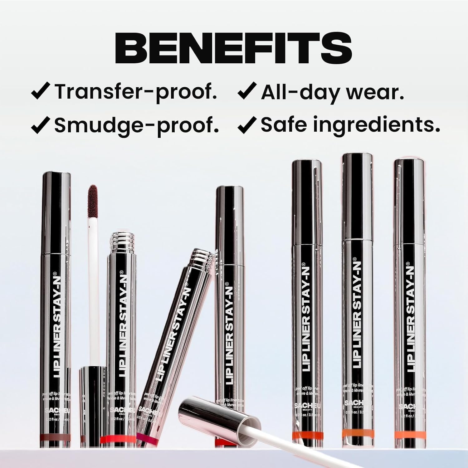 Sacheu Lip Liner STAY-N Peel Off Lip Stain — Long Lasting Waterproof Lip Tint with Hyaluronic Acid & Vitamin E — Transfer Proof Matte Finish, Vegan & Cruelty-Free (p-INKED) Sacheu uk supplements