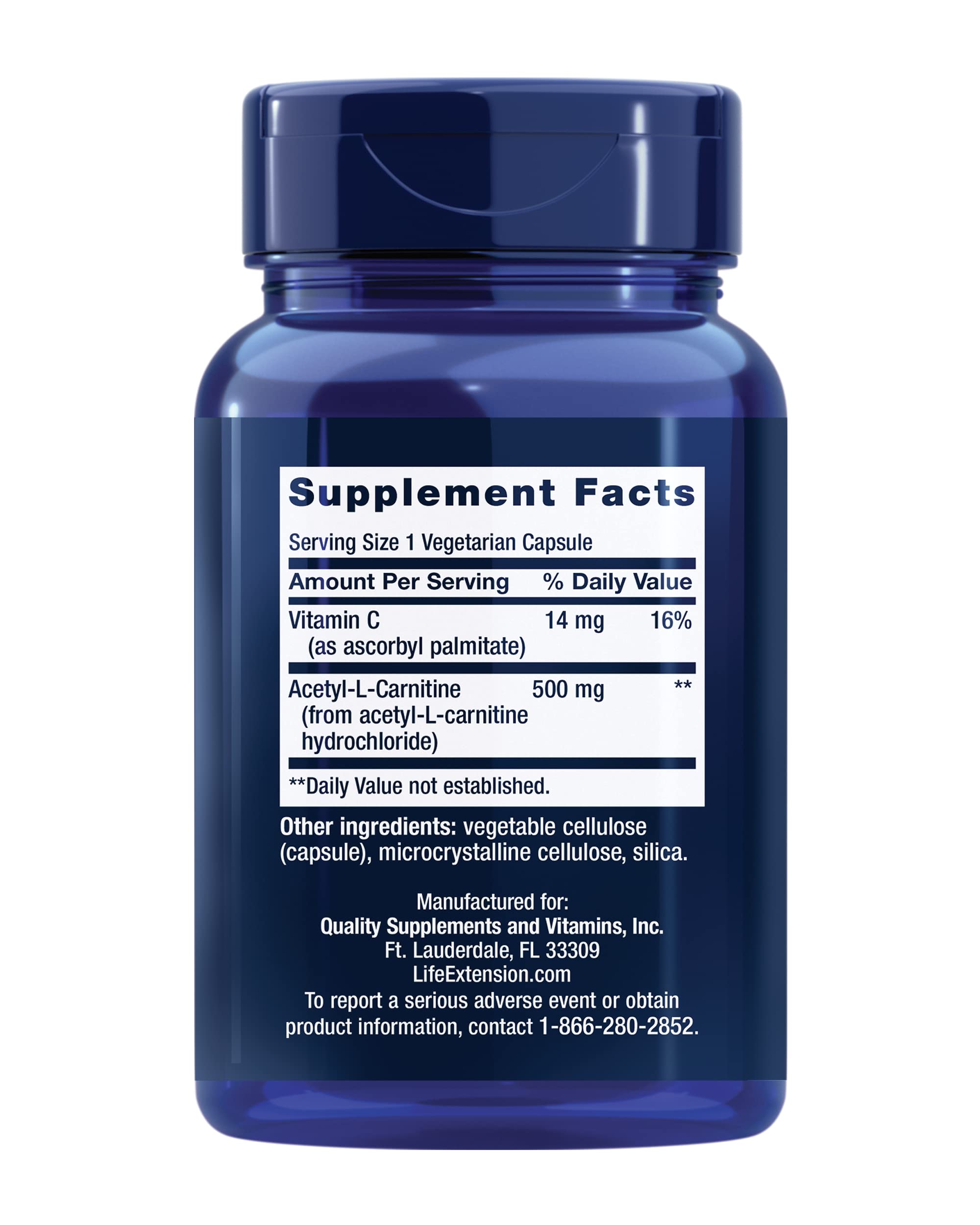 Life Extension Acetyl-L-Carnitine, Acetyl-L-Carnitine, vitamin C, Brain, mood & nerve health Life Extension uk supplements