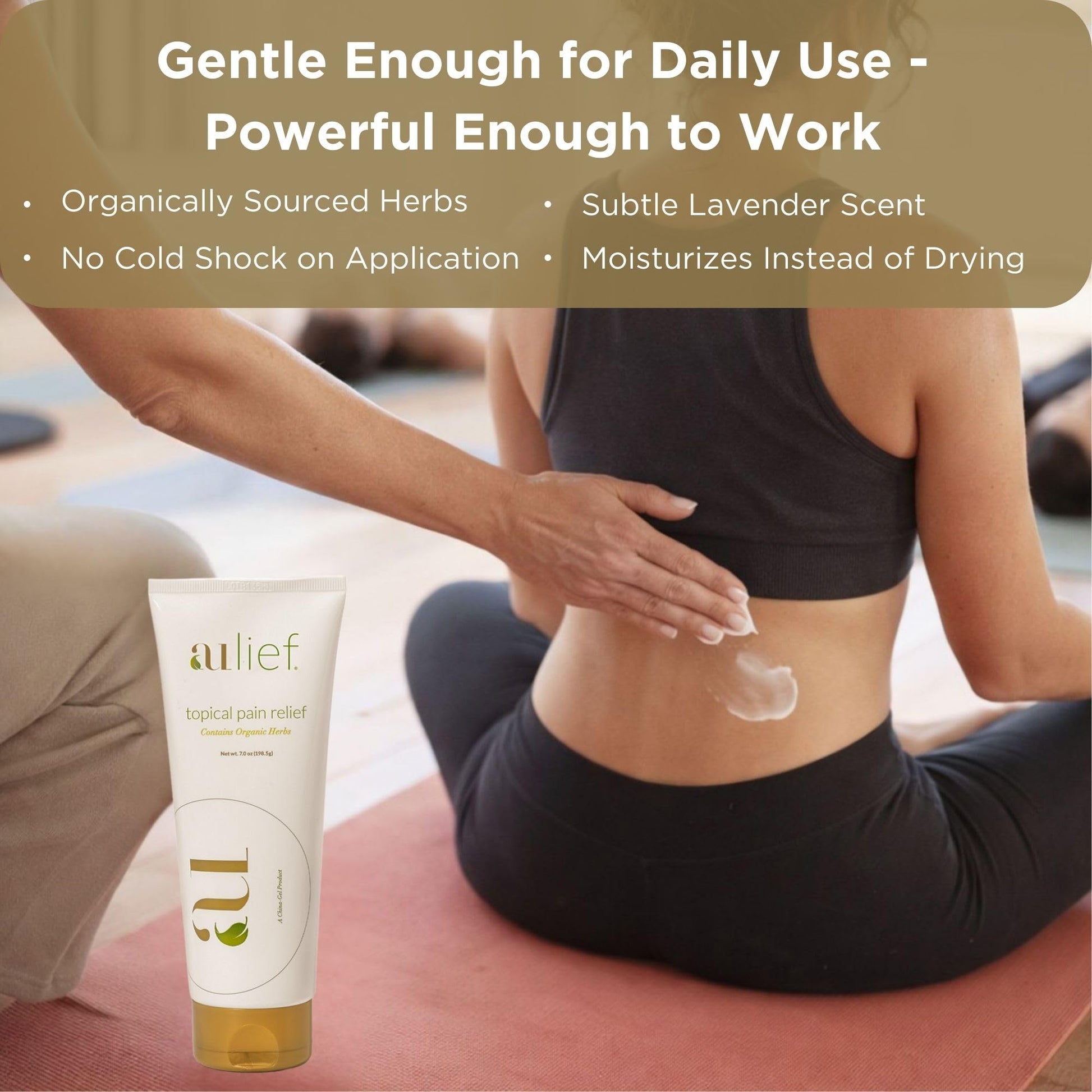 Aulief Gold Natural Pain Relief Cream – Organic Herbal Lotion for Arthritis, Joint Pain & Sore Muscles, Neck, Knee & Back Aches, Premium Organic Natural Pain Reliever, 3.2 Oz Tube Aulief uk supplements