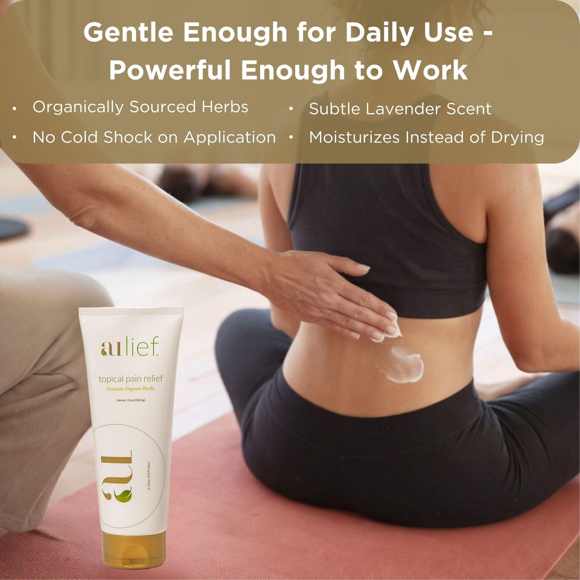 Aulief Gold Natural Pain Relief Cream – Organic Herbal Lotion for Arthritis, Joint Pain & Sore Muscles, Neck, Knee & Back Aches, Premium Organic Natural Pain Reliever, 3.2 Oz Tube Aulief uk supplements