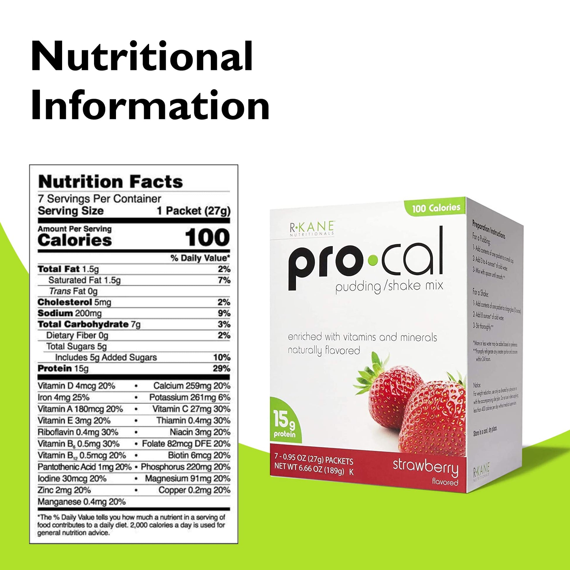 R-Kane Nutritionals Pro-Cal Pudding/Shake Mix, Low Calorie Protein Shake Powder R-Kane Nutritionals uk supplements