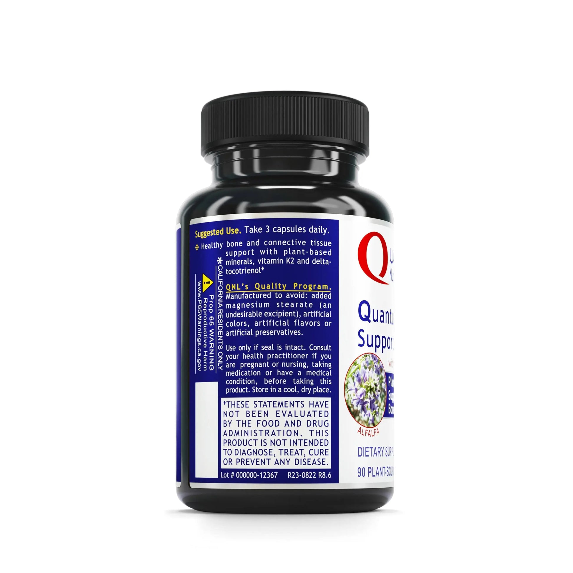 Quantum Nutrition Labs Quantum Bone Health - Bone Health Vitamins, Bone Strength Supplement for Women and Men, Organic Calcium Supplement with Fermented Vitamin K2, Bone Health Support - 90 Capsules Quantum Nutrition uk supplements