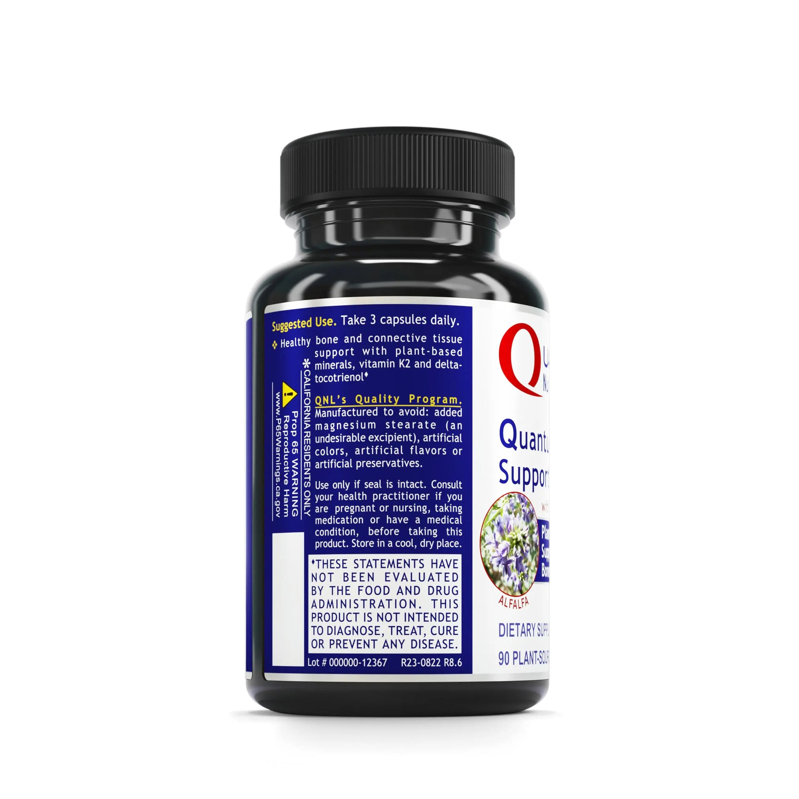 Quantum Nutrition Labs Quantum Bone Health - Bone Health Vitamins, Bone Strength Supplement for Women and Men, Organic Calcium Supplement with Fermented Vitamin K2, Bone Health Support - 90 Capsules Quantum Nutrition uk supplements