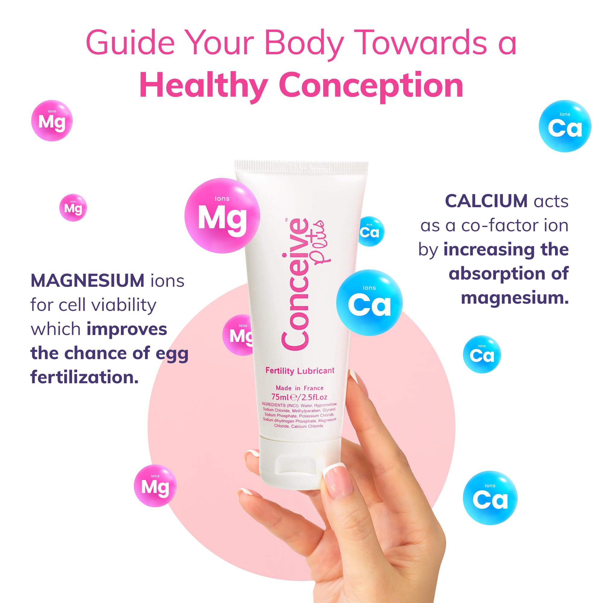 Conceive Plus Fertility Lubricant - Fertility Friendly Lube for Couples Trying to Conceive, 75ml / 2.5 fl oz CONCEIVE PLUS uk supplements