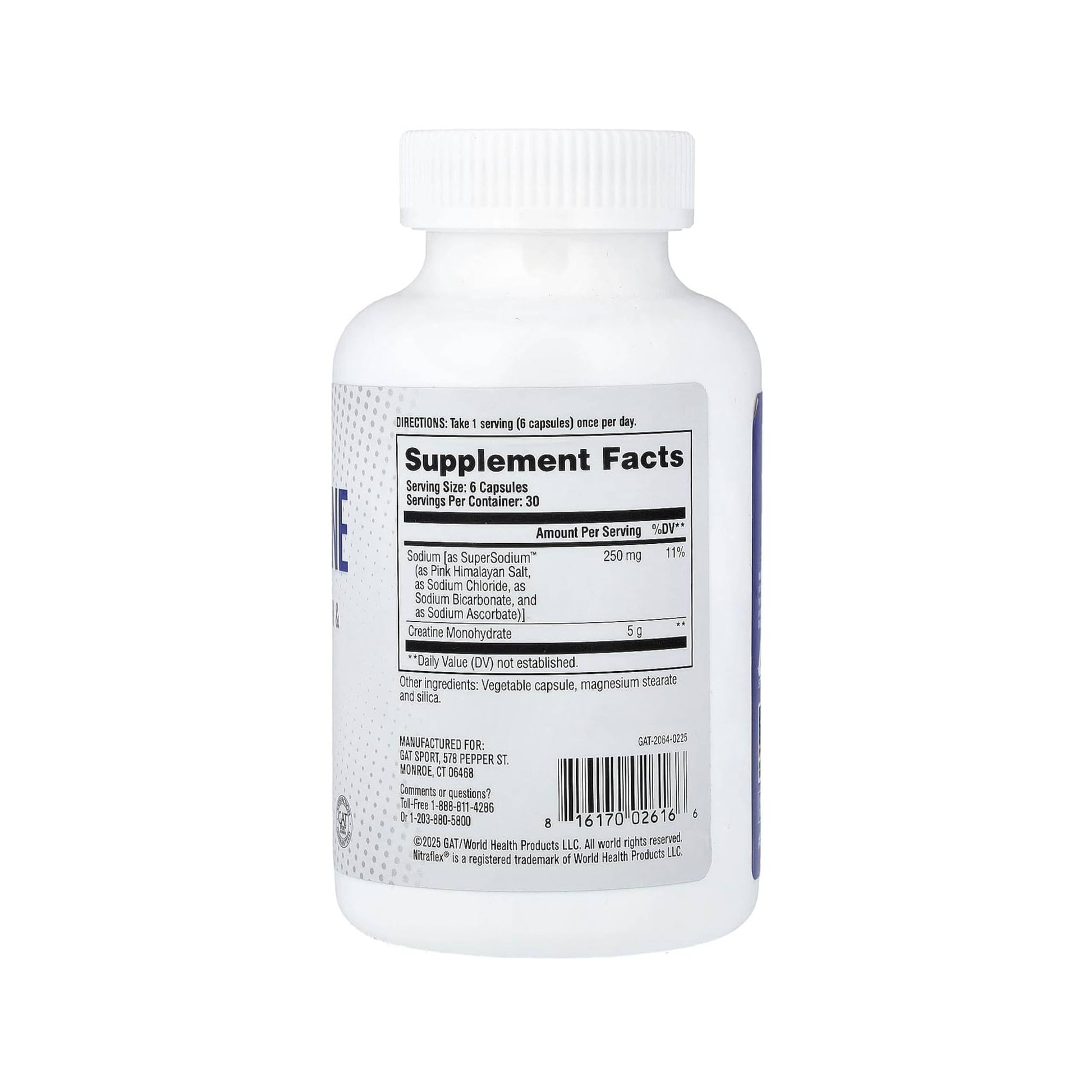 GAT SPORT Pro Creatine Capsules, Strengh, Wellness, Brain Health, Enhanced Absorption, 5 Grams, 150 Veggie Capsules GAT SPORT uk supplements