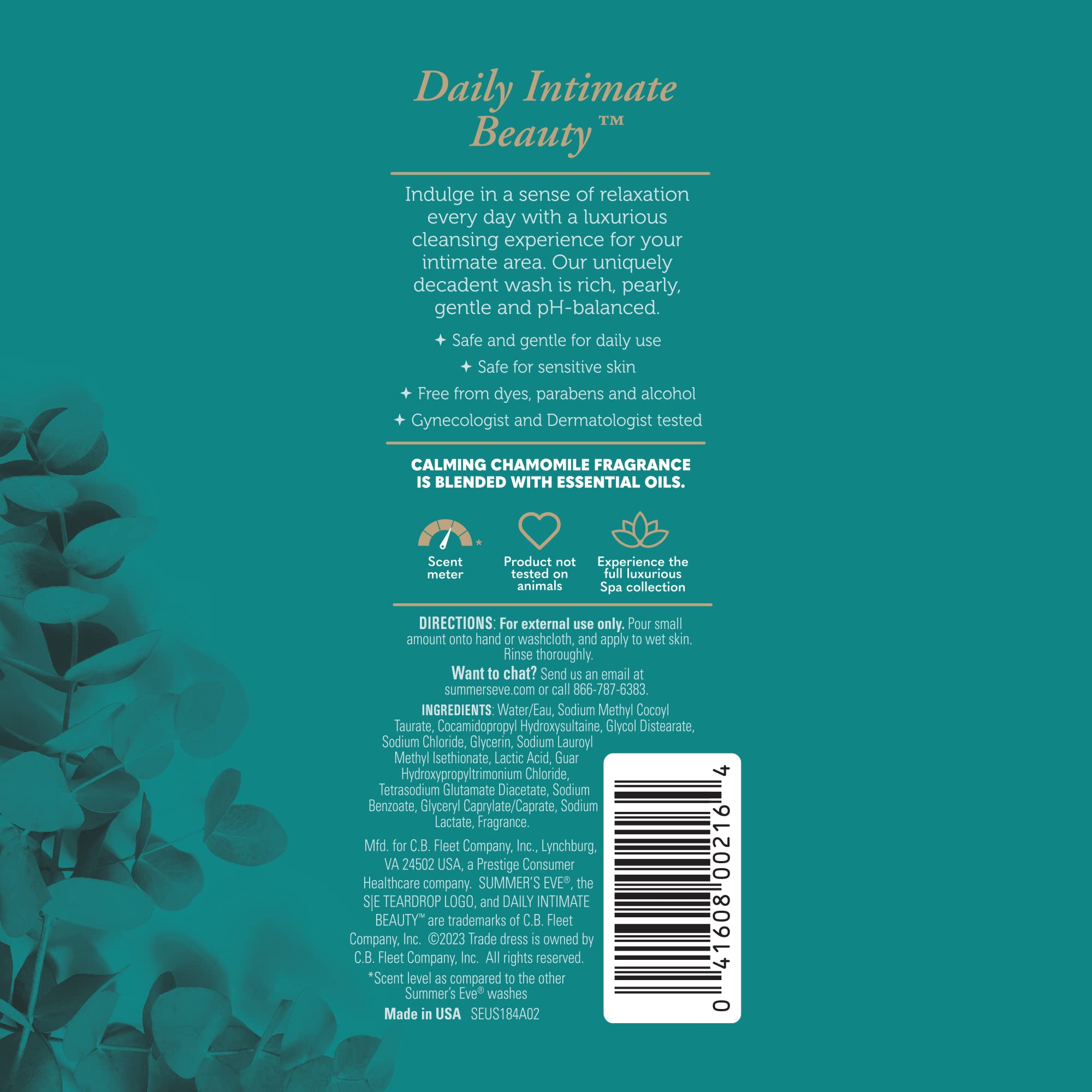 Summer's Eve Spa Daily Intimate Wash, Luxurious Cleansing All Over Feminine Body Wash Summer's Eve uk supplements