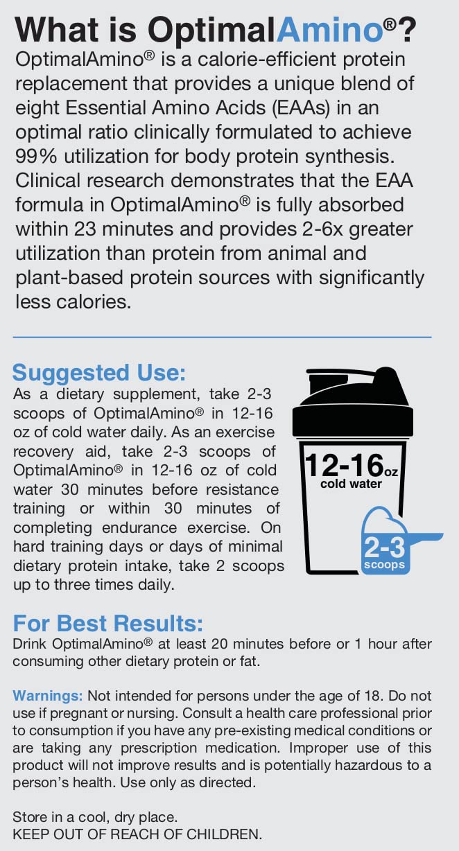 OptimalAmino Best Pre/Post Workout Recovery Drink, 99% Utilization Essential Amino Acid optimal amino uk supplements