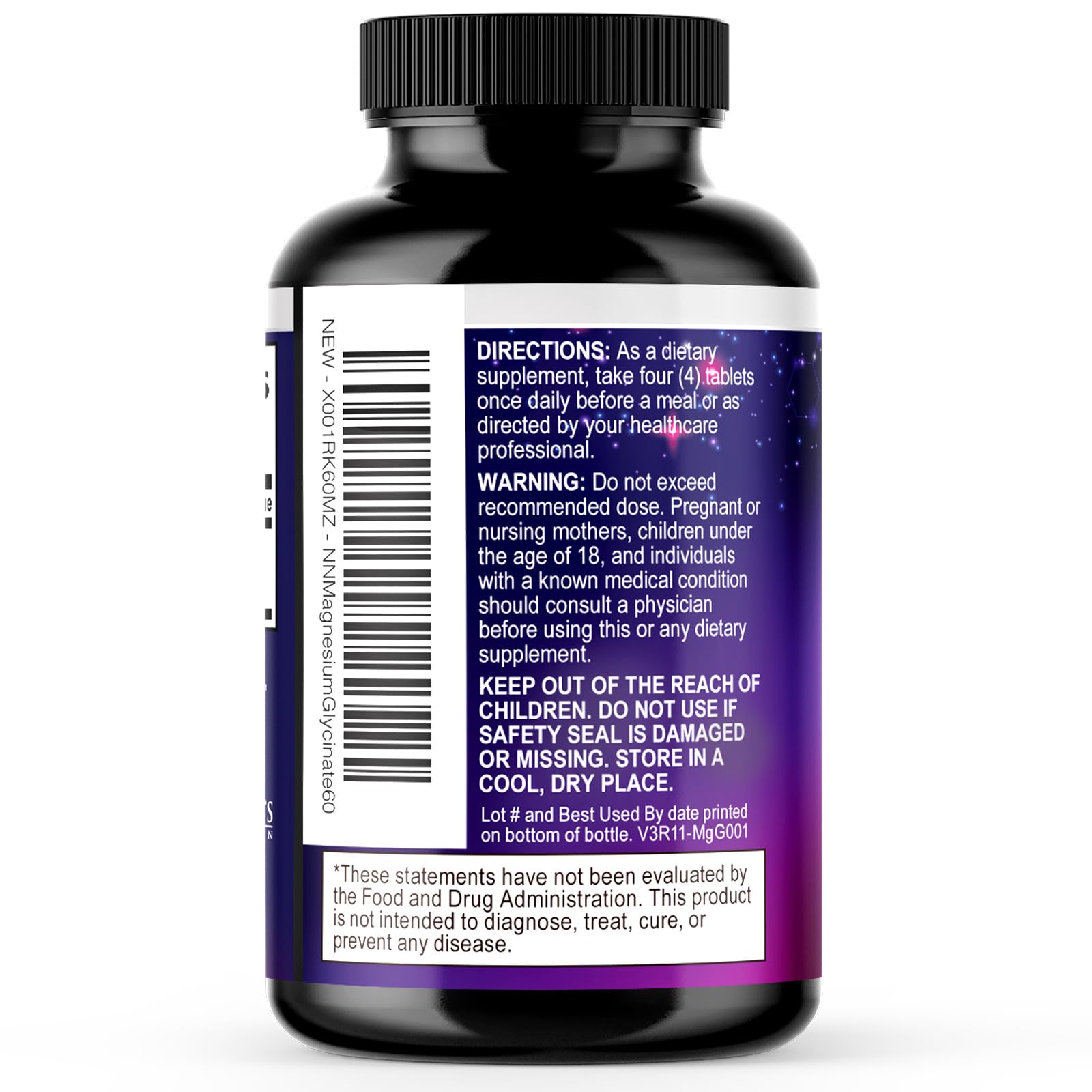 Magnesium Glycinate Supplement - 500mg Magnesium Per Serving - 100% Chelated & Purified - Supports Sleep, Heart Health, & Muscle Strength - Best Absorption Magnesium, Bottled in USA - 60 Tablets Nature's Nutrition uk supplements