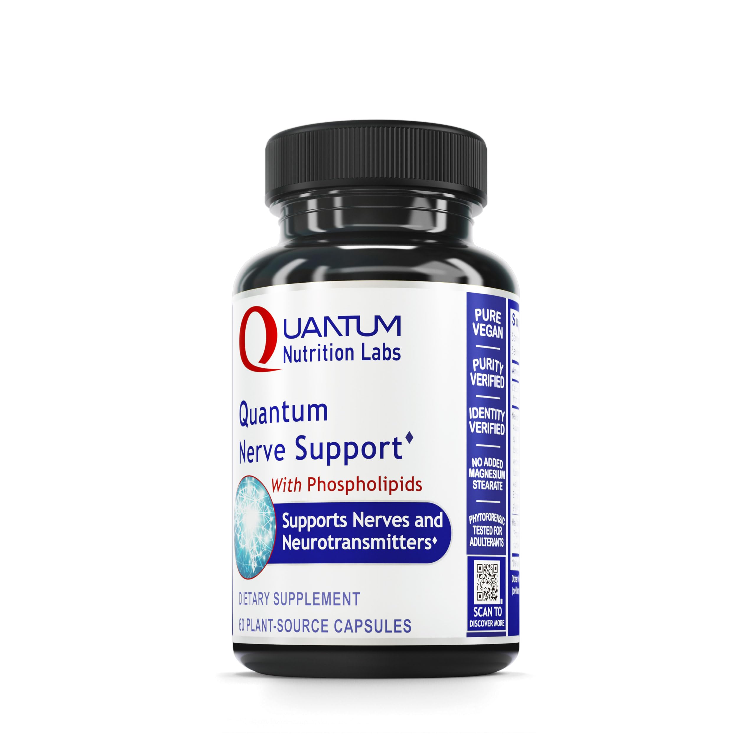 Quantum Nutrition Labs Nerve Support - Nerve Health Supplements, Brain Supplements, Nootropic with Rhodiola Rosea, Brain & Nerve Health - 60 Vegetarian Capsules Quantum Nutrition uk supplements
