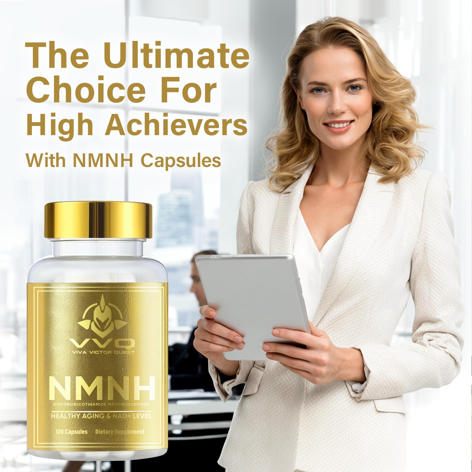 120 Capsules-NMNH (Dihydronicotinamide Mononucleotide), NAD Supplement to Boost NAD+ Levels as We Age (May Be More Effective Than Nicotinamide Riboside), NMNH Supplement for Anti-Aging VVQ uk supplements