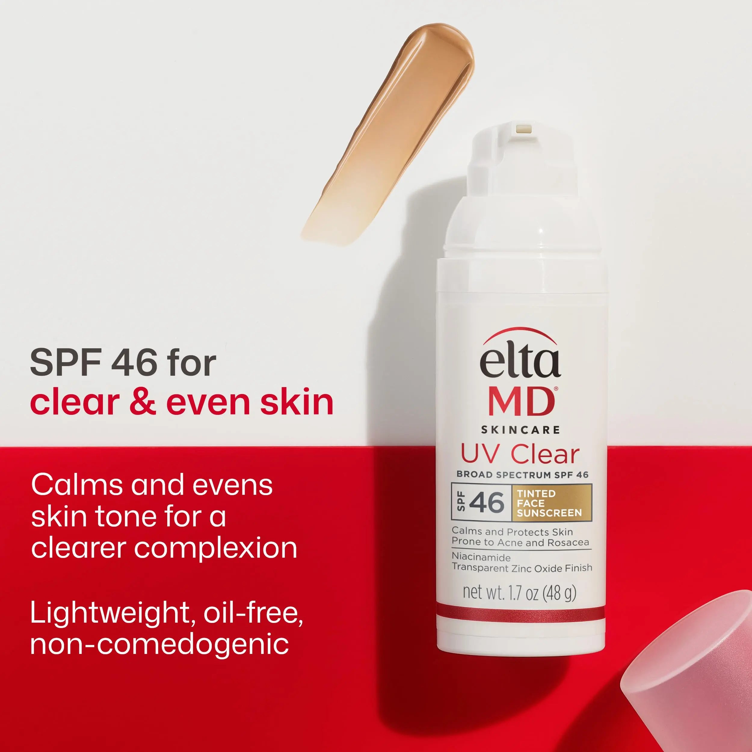 EltaMD UV Clear Tinted Sunscreen for Face, SPF 46 with Zinc Oxide, Oil-Free, Dermatologist Recommended, For Acne-Prone Sensitive Skin, 1.7 oz EltaMD uk supplements