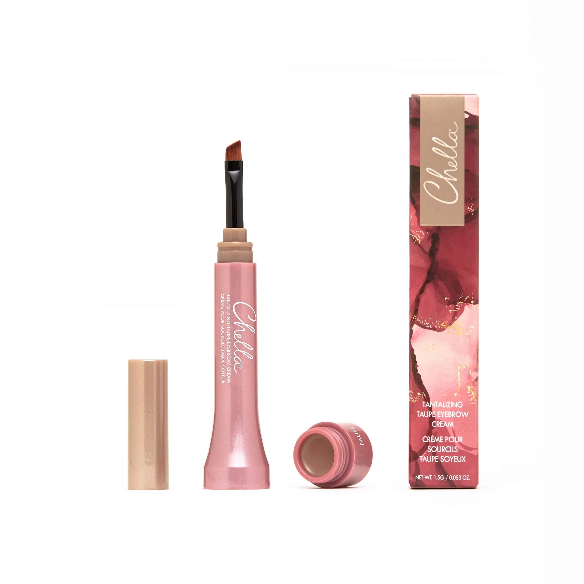 Chella Eyebrow Cream, Tantalizing Taupe - Vegan, Cruelty Free, Paraben Free, Gluten Free Eyebrow Pomade Makeup - Long Wearing, Velvet Consistency, Water Proof Chella uk supplements