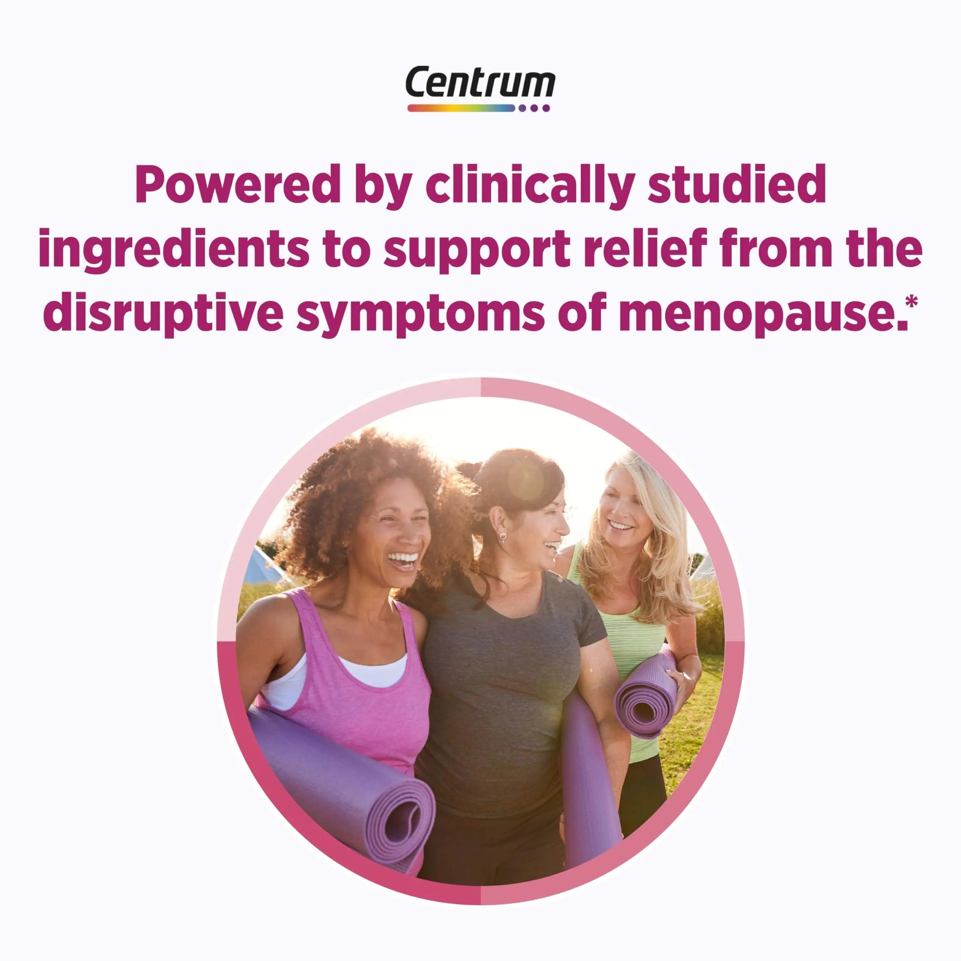 Centrum Complete Multivitamin Supplement + Hot Flash Support Menopause Support Tablets, with Clinically Studied geniVida, 30 Count Centrum uk supplements
