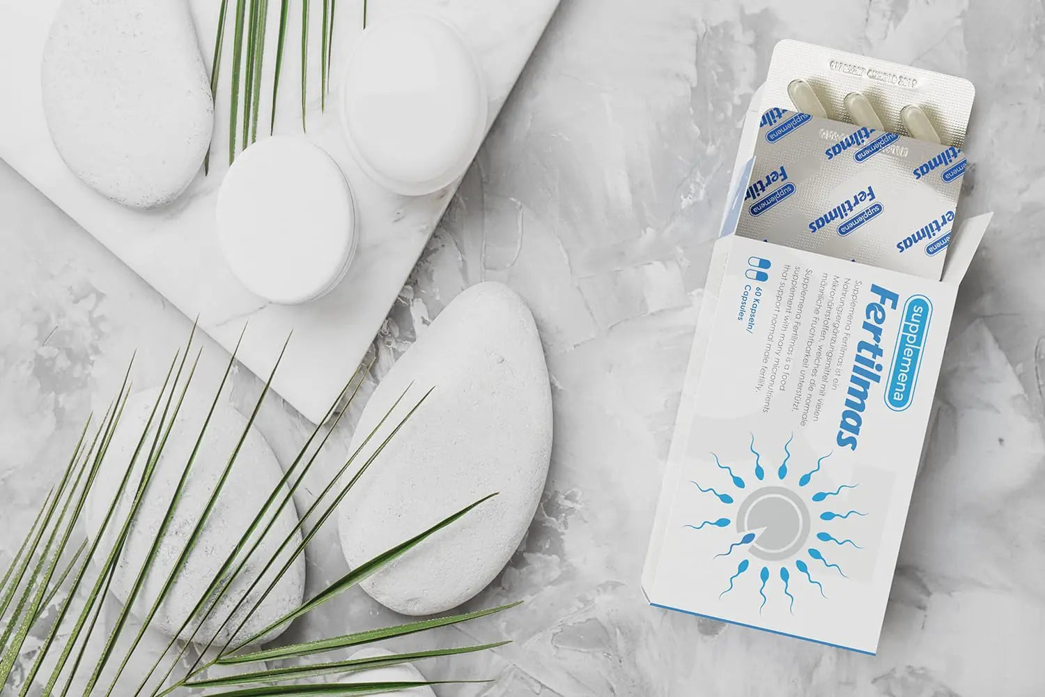 Fertilmas Natural Fertility Support for Men | L-Carnitine, Zinc, Vitamin D3, and Folic Acid | Couples TTC Supplement for Reproductive Health | Supplemena uk supplements