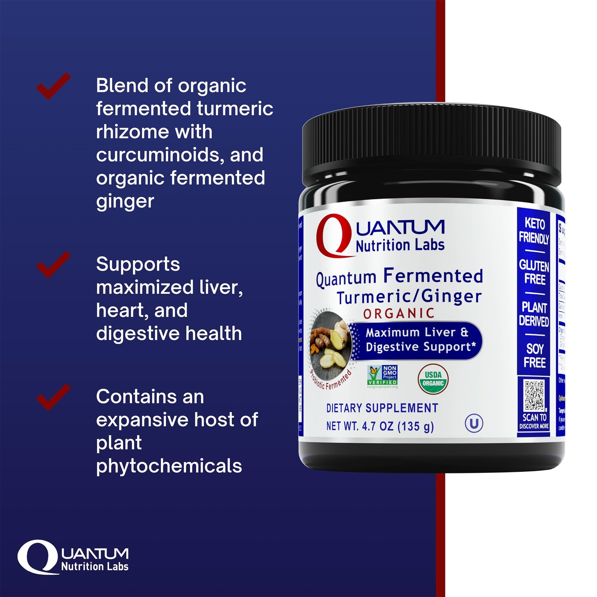 Premier Research Labs Premier Fermented Turmeric/Ginger Root - Probiotic Fermented Turmeric & Ginger Powder Supplement, Active Curcuminoids, Herbal Supplement - 4.7 Oz Premier Research Labs uk supplements