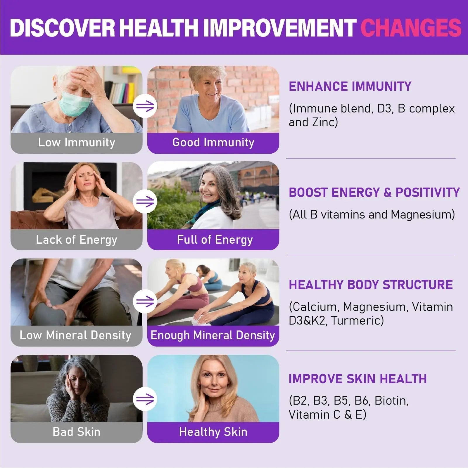 Womens Multivitamin Gummy 50 and Over - Chewable Multi Vitamin A, C, D3, E, K2 & B Complex, Folate, Biotin, Calcium, Magnesium Edmmyliy uk supplements
