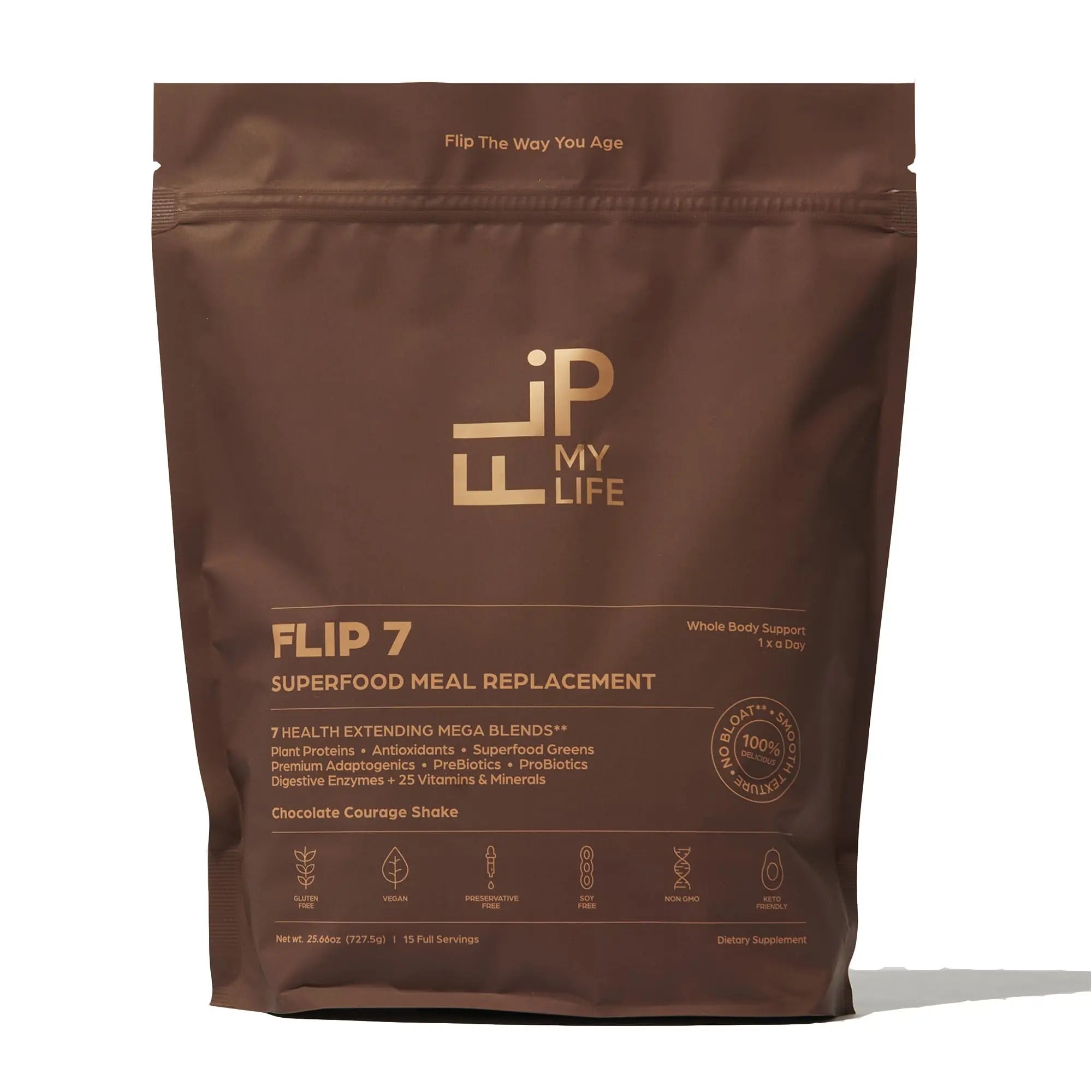 Flip My Life, Flip 7 Natural SuperFood, Plant-Based Protein, Complete Meal Replacement to Support Healthy Gut, 7 Mega Nutrient Rich Blends Flip My Life uk supplements