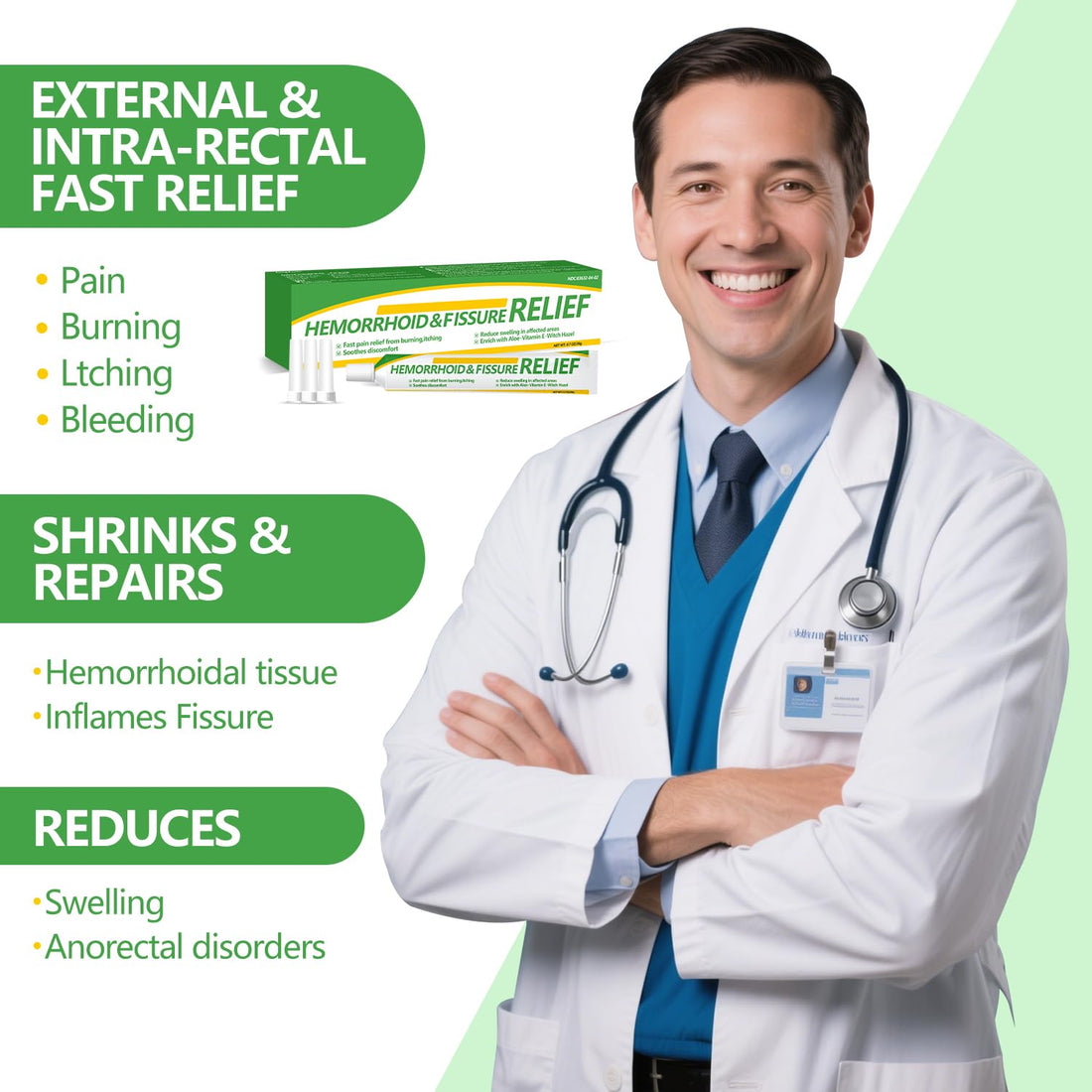 RHAICARE Hemorrhoid and Fissure Treatment Cream,Hemorrhoidal Ointment for Fast Acting Itch, Swelling, and Maximum Strength Pain Relief RHAICARE uk supplements