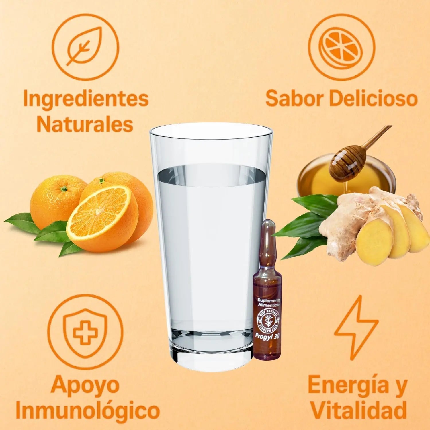 Aderogyl Oral Liquid Vitamins with A, C, D, E, Zinc, Bee Honey, Propolis, and Botanical Extracts - Natural Orange Flavor Aderogyl uk supplements
