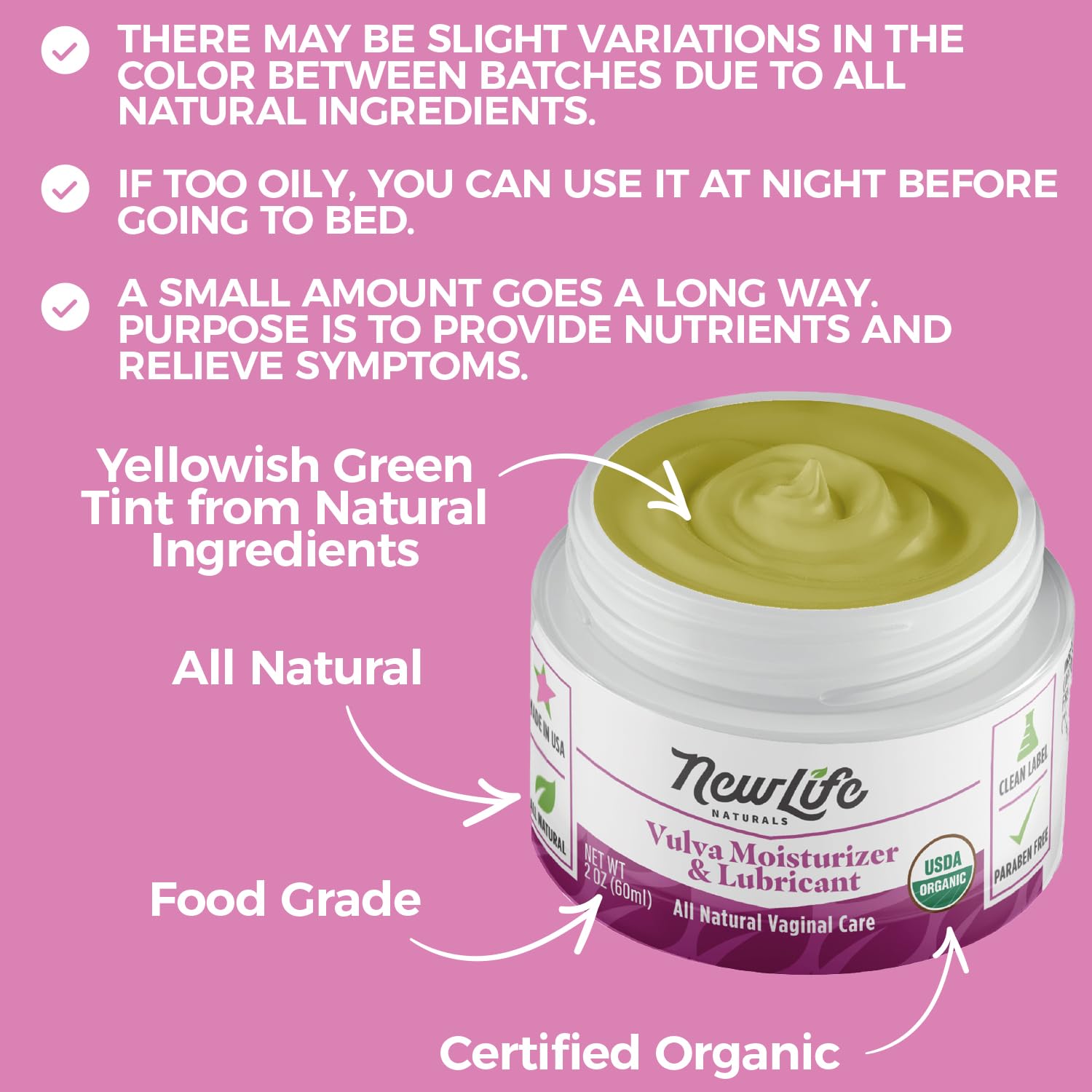 NewLife Naturals Organic Vulva Cream - Vaginal Moisturizer - Intimate Feminine Care NewLife Naturals uk supplements