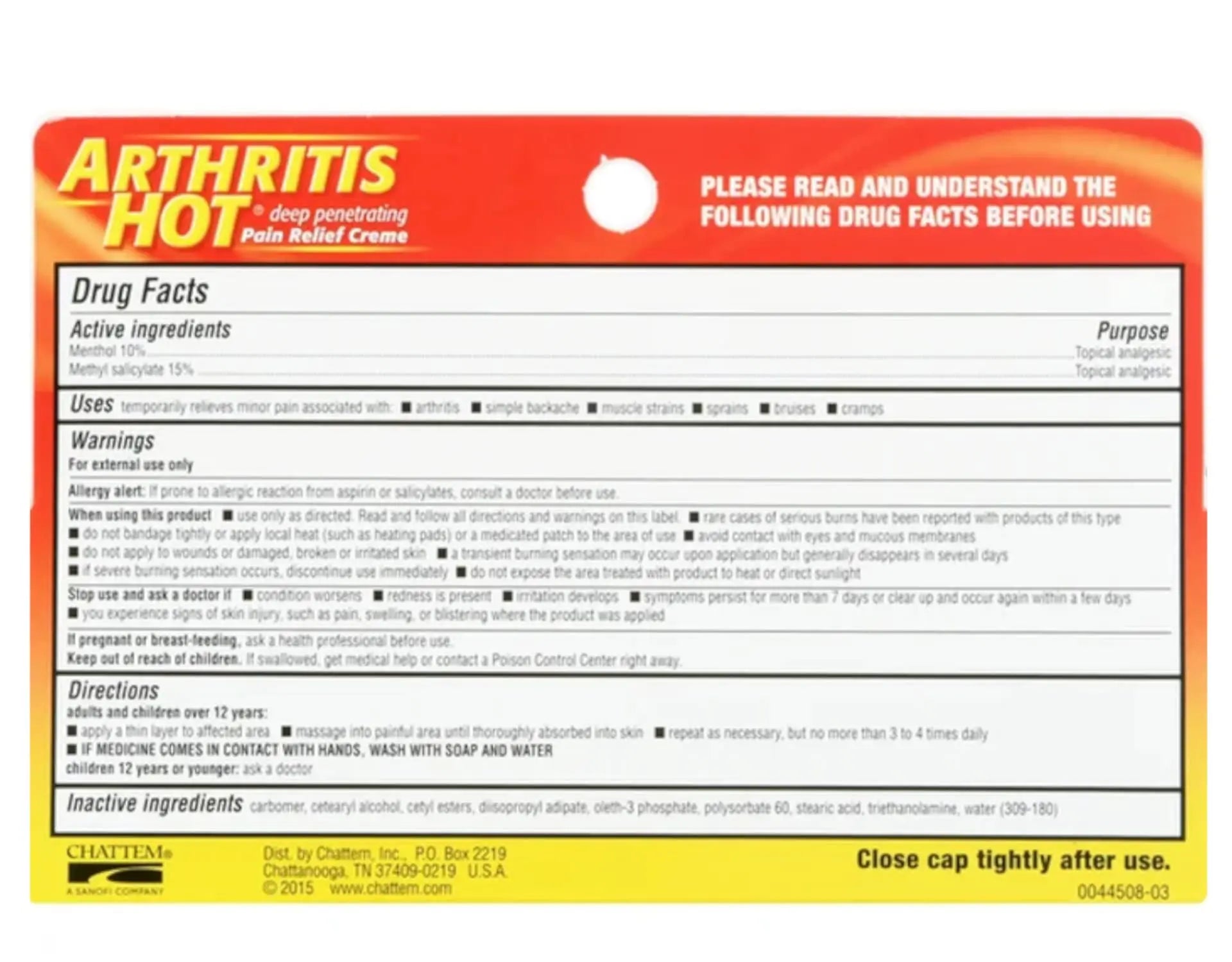 Arthritis Hot Pain Relief Creme 3 oz (Pack of 4) Arthritis Hot uk supplements