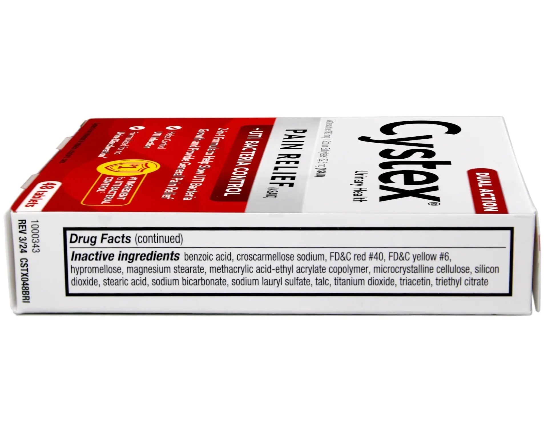 Cystex Plus Urinary Pain Relief Tablets 48 Tablets Cystex uk supplements