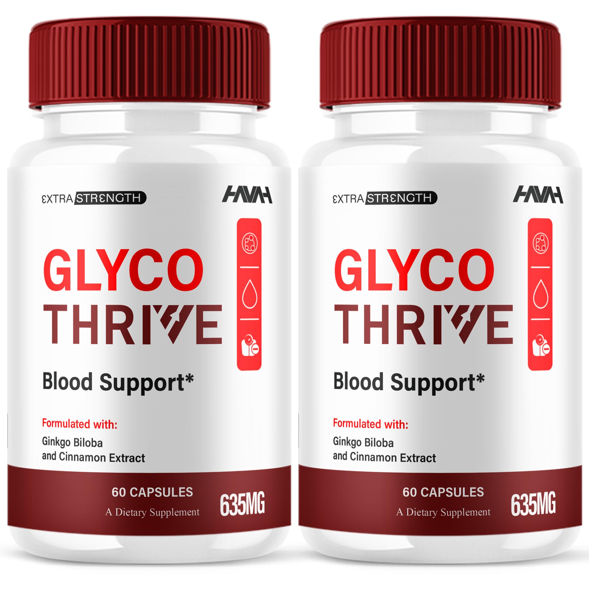 (2 Pack) Glyco Thrive Blood Support GlycoThrive Maximum Strength Capsules, Glyco Thrive Advanced Daily Multivitamin Health and Wellness Supplement, GlycoThrive Health Support Pills (120 Capsules) Havah uk supplements