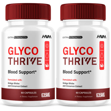 (2 Pack) Glyco Thrive Blood Support GlycoThrive Maximum Strength Capsules, Glyco Thrive Advanced Daily Multivitamin Health and Wellness Supplement, GlycoThrive Health Support Pills (120 Capsules) Havah uk supplements
