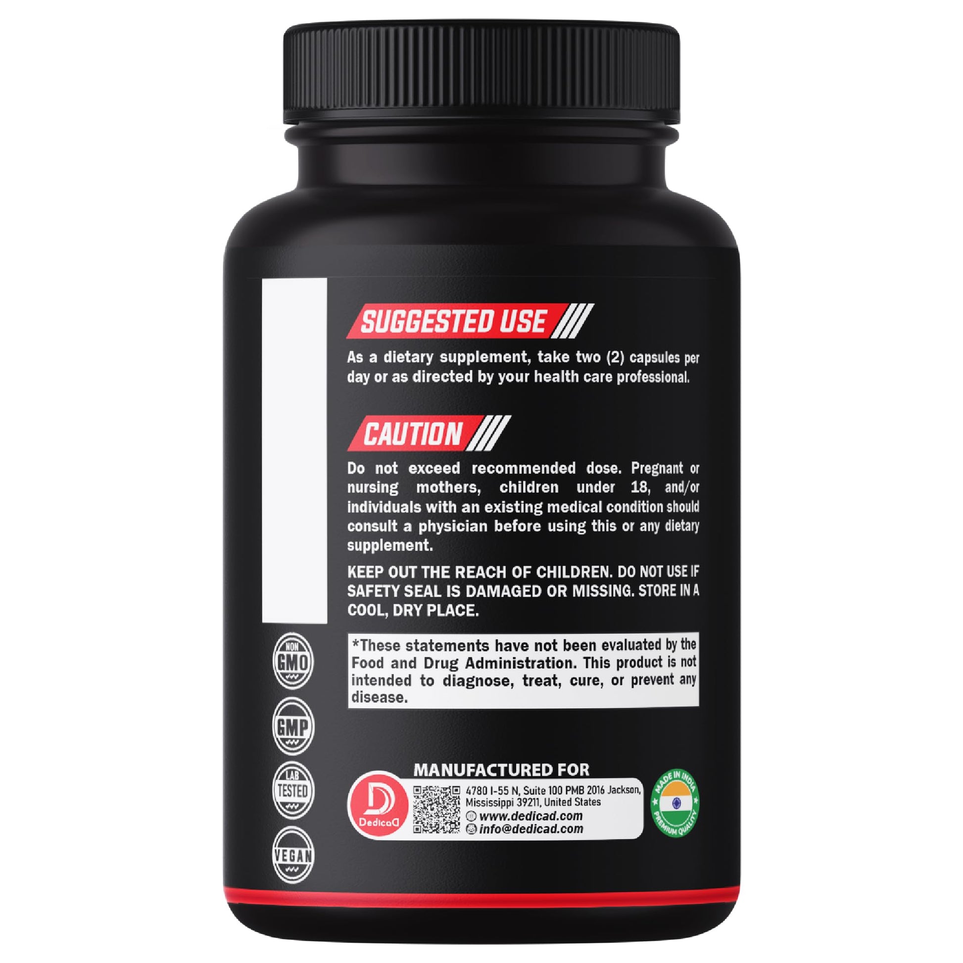 DEDICAD 6in1 Bromelain 500mg Supplement - 1000mg per Serving - 210 Capsules with Digestive Health Blend as Quercetin, Ginger, Turmeric, Papaya - Support Overall Health, Digestion & Immune System DEDICAD uk supplements